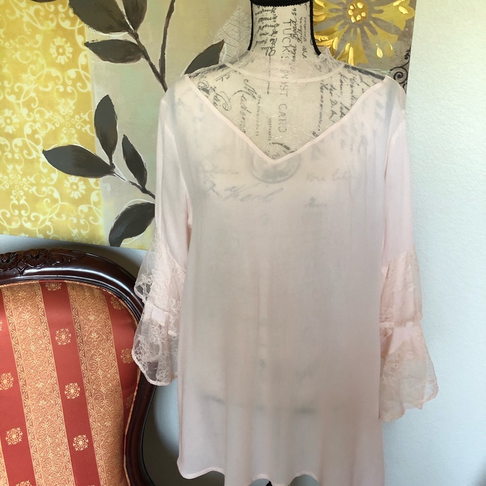 Mittoshop blush lace top